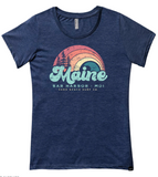 Rainbow Maine Ladies Scoopneck T-Shirt
